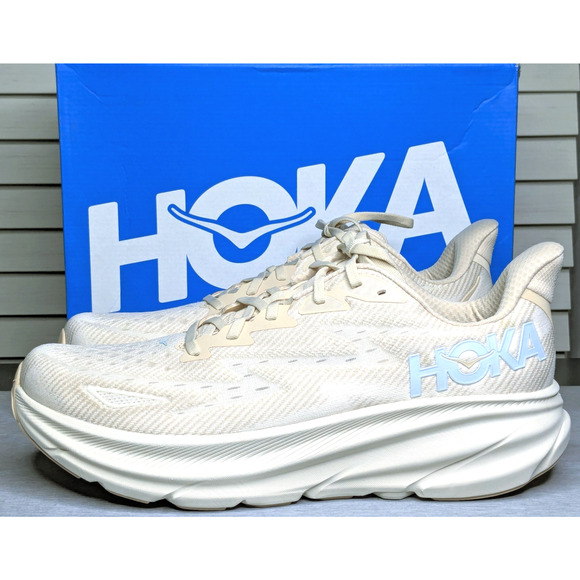 Hoka One One Shoes Mens 13 Beige Sand Clifton 9 NEW 1127895-SSEG Running Sneaker - Picture 3 of 11